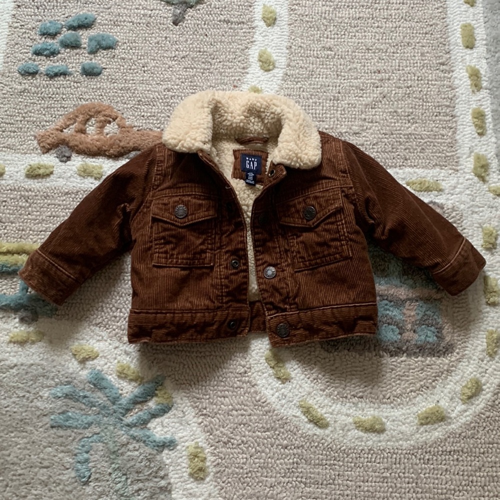 GAP Brown Corduroy Sherpa-Lined Kids Jacket